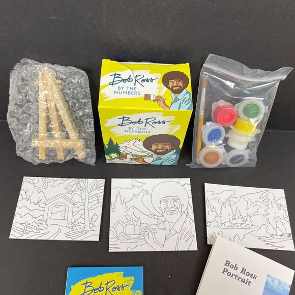 Bob Ross By The Numbers Mini Paint Set Kit By Bob Ross NEW open Box - Picture 3 of 7